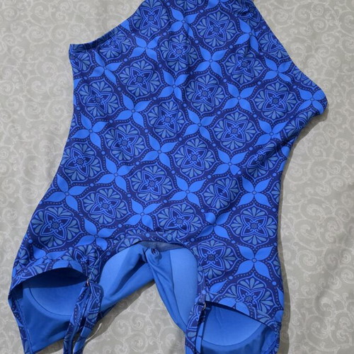 Blu4u blue one-piece swimsuit Large new