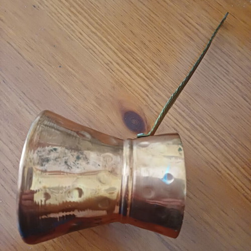 Traditional copper briki new for Greek or Turkish coffee