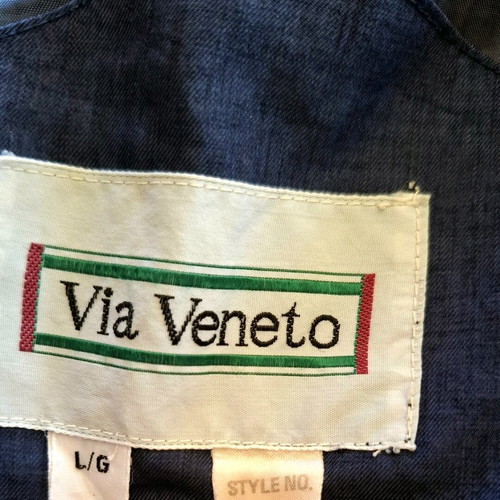 Via Veneto Harrington Jacket vintage 90s blue, like new