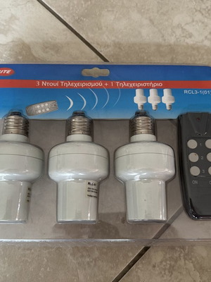 Wireless Lighting Remote Control Set 3 E27 Sockets with Remote New