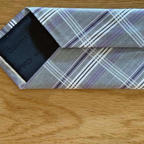 Calvin Klein ties 100% silk new, gray and blue