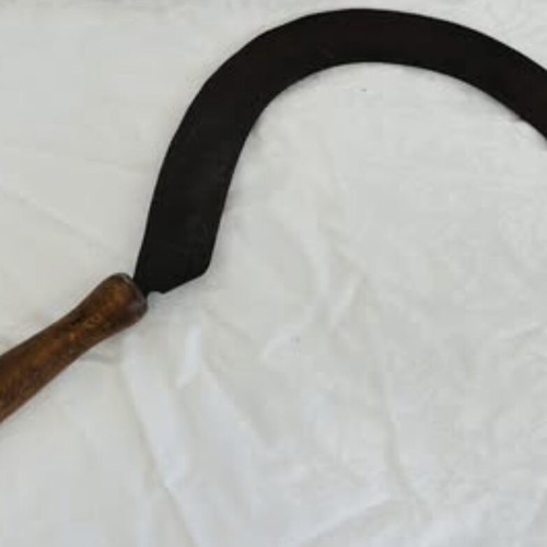 Cypriot sickle used, 40x24cm, antique handmade