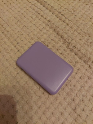 Ασύρματο power bank καινούργιο, μωβ, 5000mAh, φόρτιση 15watt