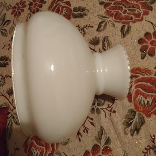 White opaline lamp glass, diameter 26 cm