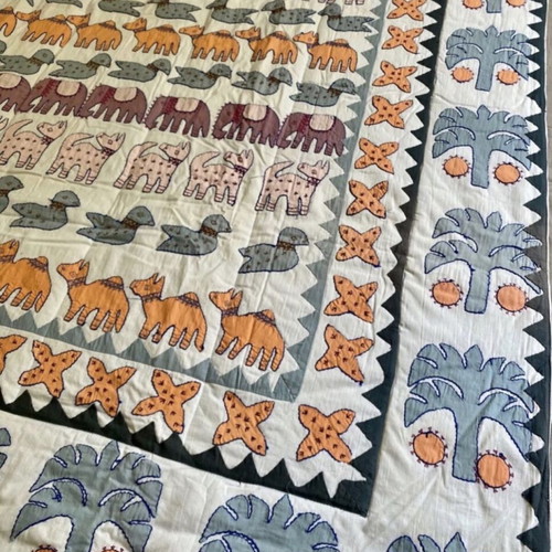 Ethnic Patchwork Handmade Quilt 100% Cotton 150x230cm