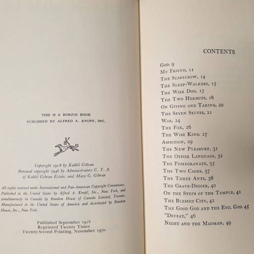 The Madman by Kahlil Gibran, 1970 edition, English book