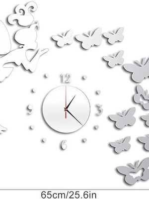 DIY Wall Clock with Tinker Bell Fairy and Butterflies, New