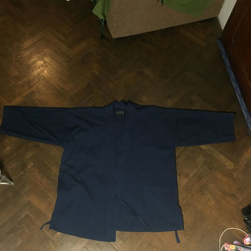 Samue traditional Japanese heavy cotton, indigo, like new, size L