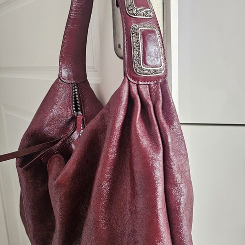 Francesco Biasia shoulder bag like new, leather, burgundy