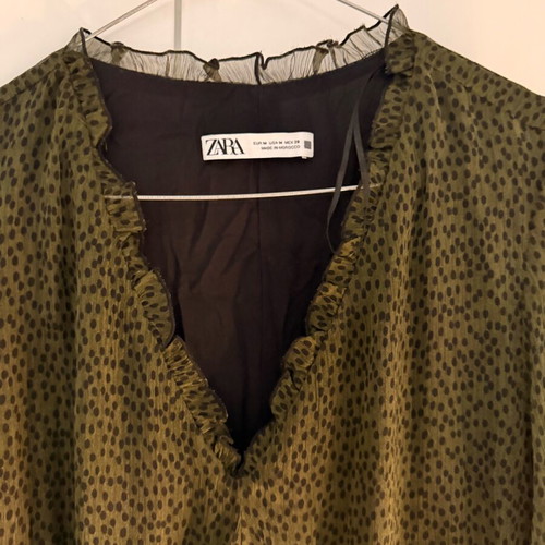 Zara animal print dress with transparent details like new, size M