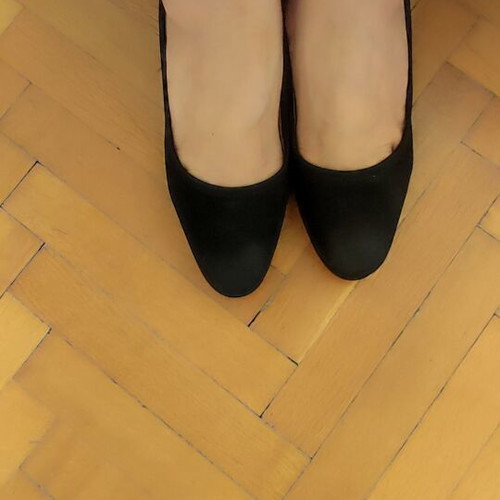 Clarks Black Leather Heels Size 38 New