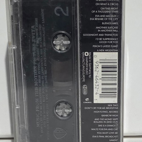 Andrew Lloyd Webber And Tim Rice Evita OST audio cassette like new
