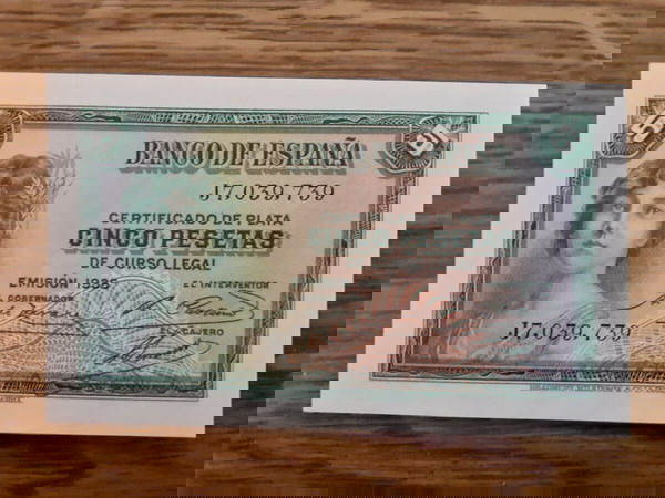 ΙΣΠΑΝΙΑ 5 PESETAS ( 1935 ) / ESPAÑA 5 ( CINCO ) PESETAS ( 1935 ) P# 85 UNC