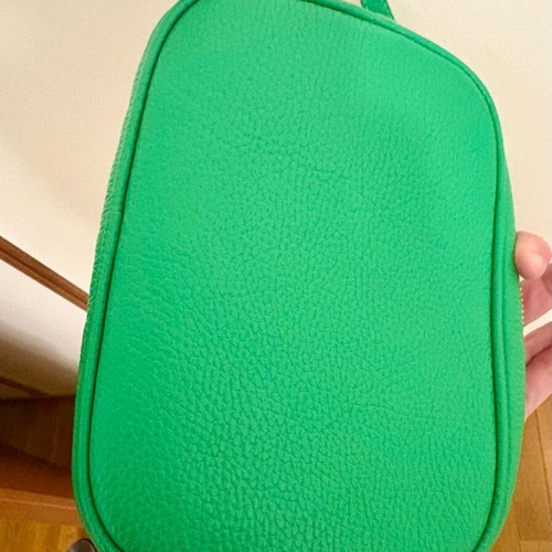 Italian leather crossbody bag green new
