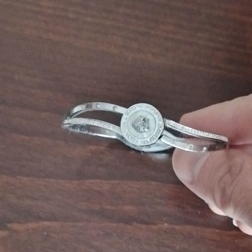 Foldable bracelet white and gray, new