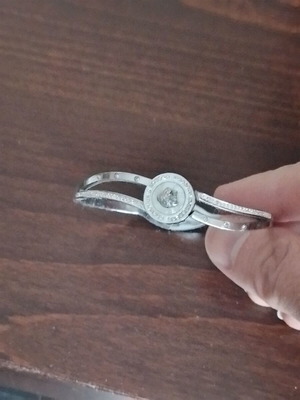 Foldable bracelet white and gray, new