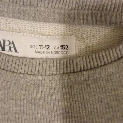 Zara blouse size 152 like new, white and grey