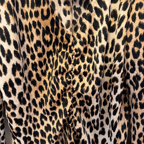 Leopard blouse with front and back ruching new, H&M, size M