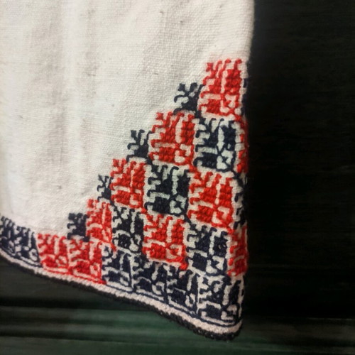Museum handmade festive shirt used, Florina, early 20th century