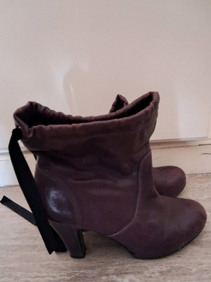 Killah leather ankle boots used, purple, size 39