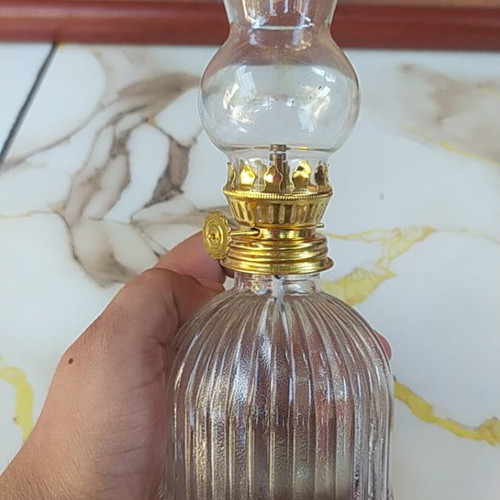 Glass oil lamp decorative