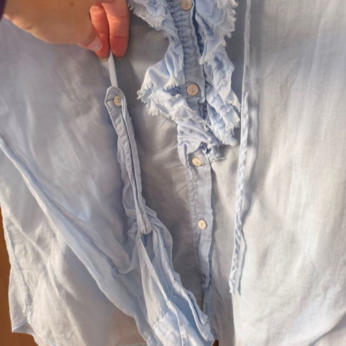 Zara linen shirt blue small used