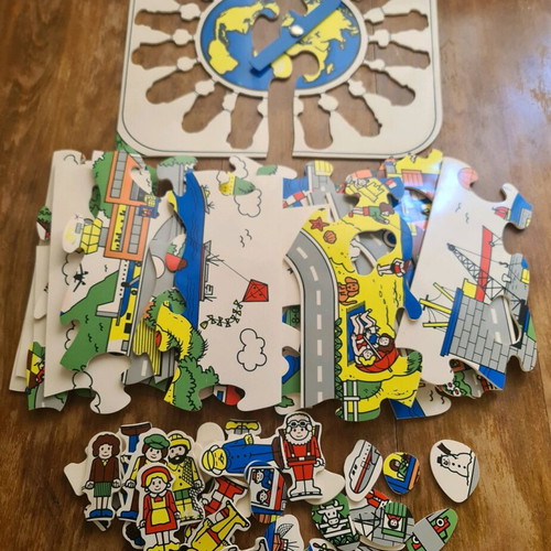 Vintage puzzle, missing piece