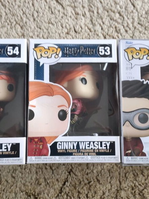 Harry Potter Funko Pop Set Ginny Weasley Ron Weasley Riding Broom like new