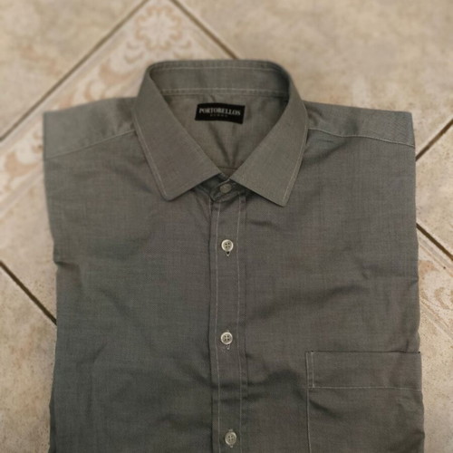 Portobello shirt XL used, 100% cotton, grey-black