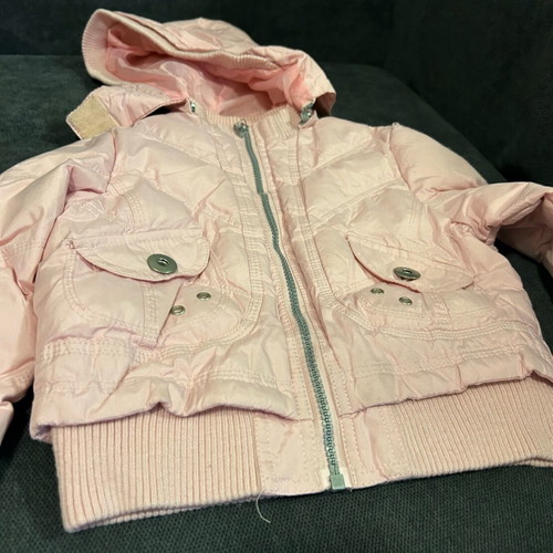 George pink jacket used, 5-6 years, 120-116 cm with hood