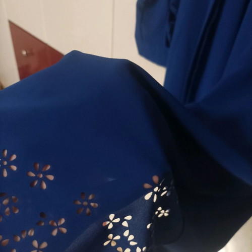 DRESS WITH BUTTONS BLUE M