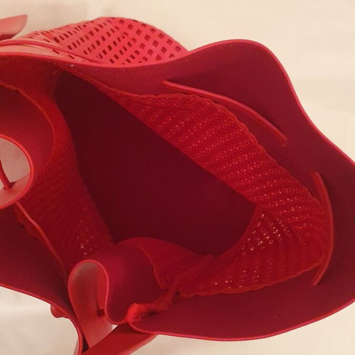 Shoulder bag used, red