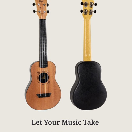 Flight TUC-53 MAH Concert Travel Ukulele like new with case