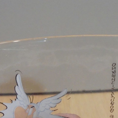 Asterix Abraracourcix & Barbe Rouge vintage Nutella promotional glass 1995 used