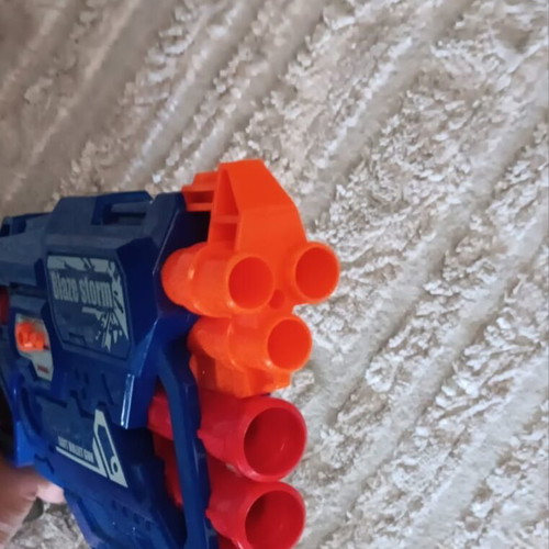 Toy gun used with 6 chambers for small and large bullets