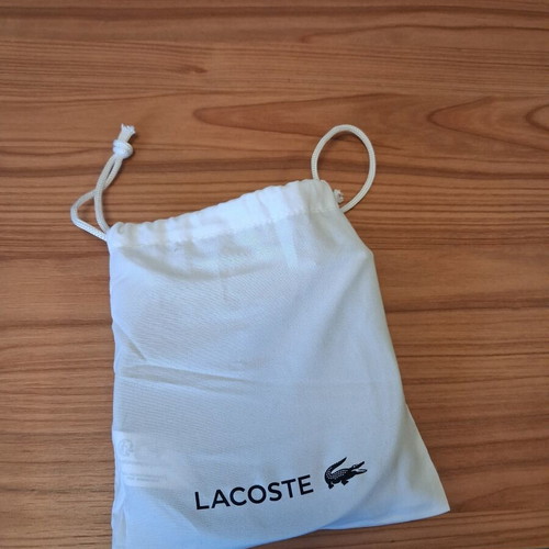 Lacoste leather belt 110 cm, black, men's