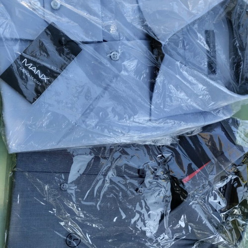 Men's dress shirts new, size L, gray and blue, set of 2