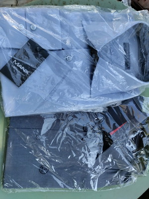 Men's dress shirts new, size L, gray and blue, set of 2
