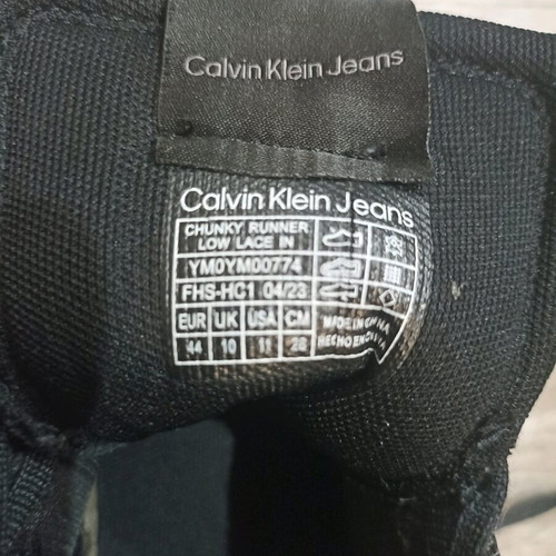 Calvin Klein leather sneakers used, size 44, black