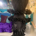 Gothic bride set skirt and veil new, black