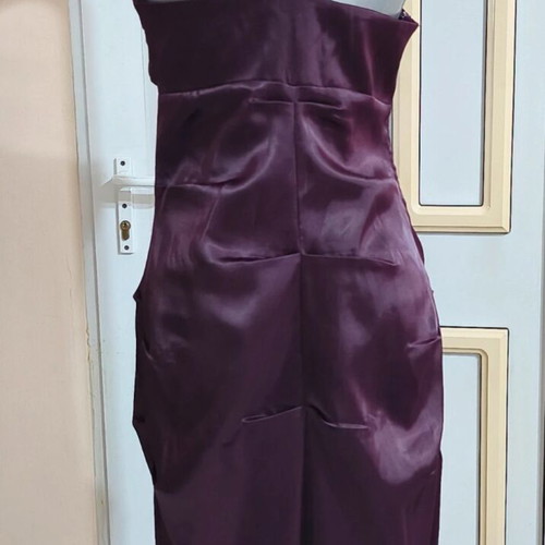 Purple-Melitzani Satin One Shoulder Dress Size S Like New