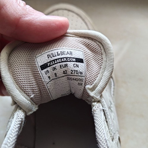 Pull & Bear beige sneakers size 42 like new