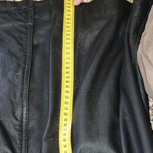 Genuine leather coat new, black, size L