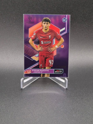 Stefan Bajcetic Rookie Card 2022-23 Topps Finest UEFA Club Competitions used