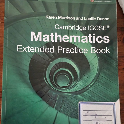Cambridge IGCSE Mathematics Extended Practice Book used