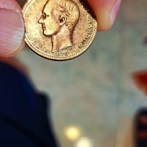 1 Drachma 1873 George I coin like new with beautiful patina