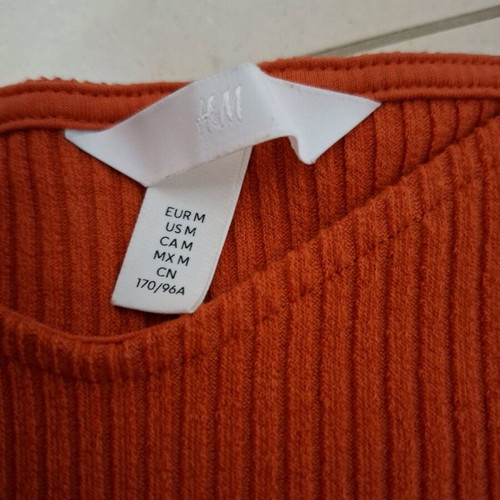 H&M blouse coral like new with unique sleeve