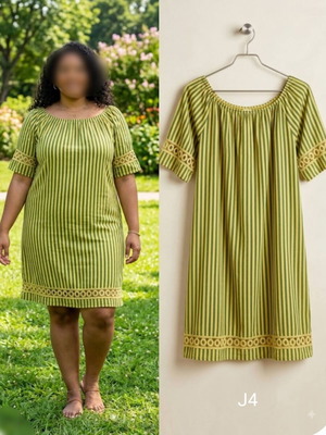 Summer cotton dress size L, like new, colorful