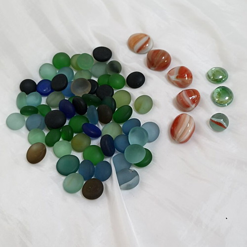 Decorative glass stones new, colorful translucent and milky