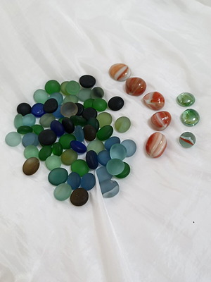 Decorative glass stones new, colorful translucent and milky